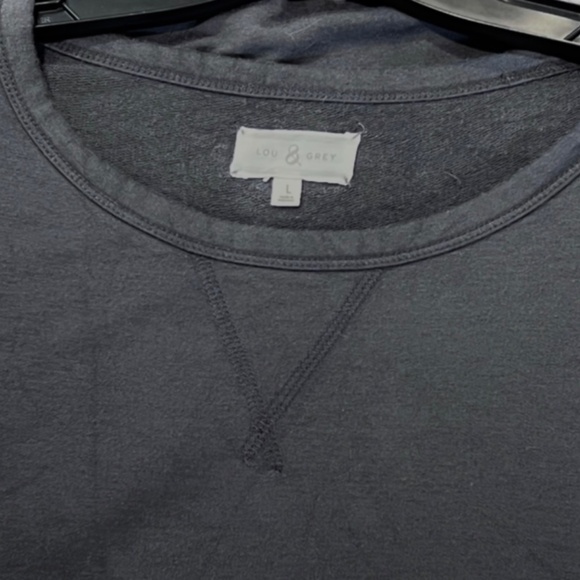 Lou & Grey Dark Gray T-Shirt Style Dress With Pockets Size L - Picture 10 of 10